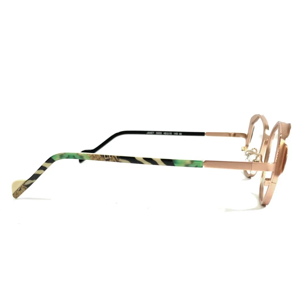 BOZ Eyeglasses Frames JANET 5000 Pink Gold Black Cat Eye 48-19-140